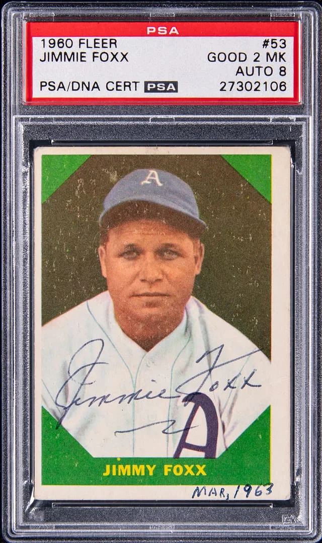 1960 Fleer Jimmie Foxx #53 card image
