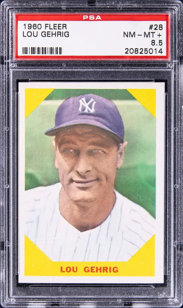 1960 Fleer Lou Gehrig #28 card image