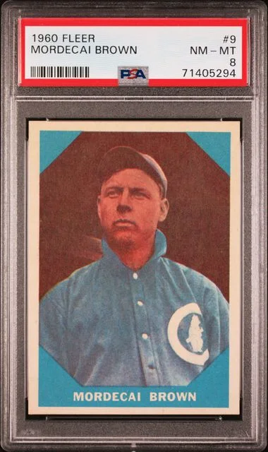 1960 Fleer Mordecai Brown #9 card image