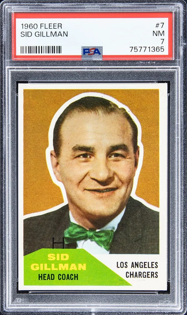 1960 Fleer Sid Gillman #7 card image