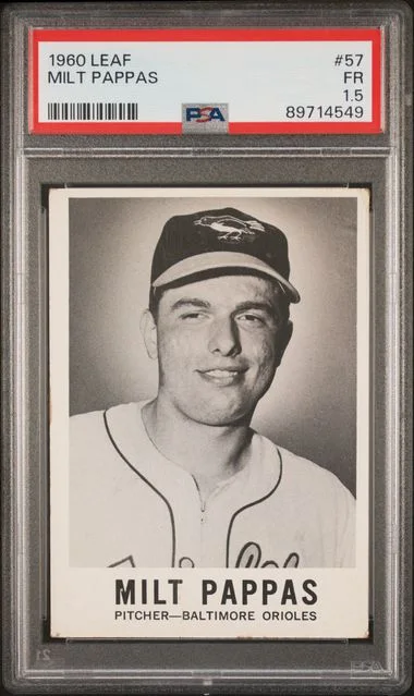 1960 Leaf Milt Pappas #57 card image