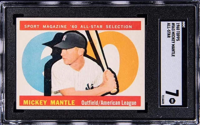 1960 Topps Baseball Mickey Mantle #563 card image