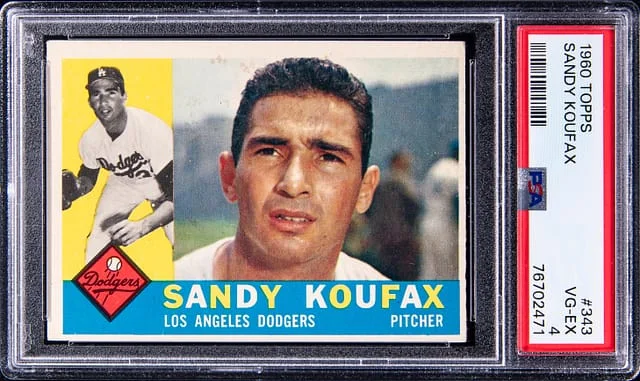 1960 Topps Baseball Sandy Koufax #343 card image