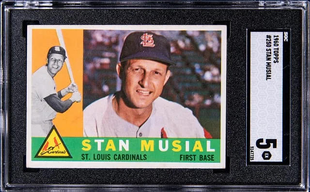 1960 Topps Baseball Stan Musial #250 card image