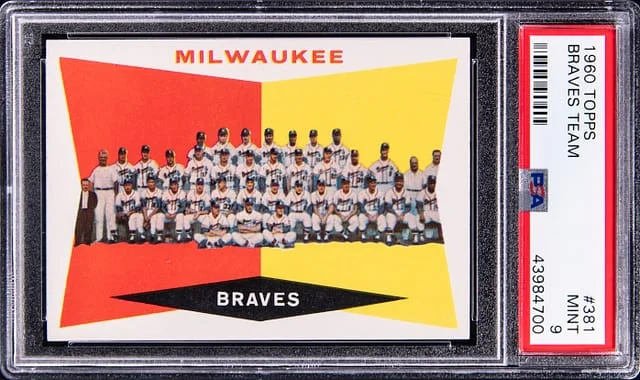 1960 Topps Braves Team #381 card image