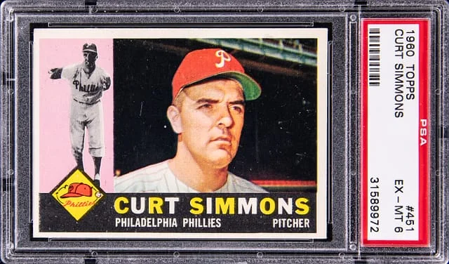 1960 Topps Curt Simmons #451 card image