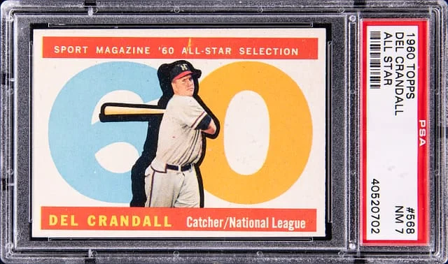 1960 Topps Del Crandall All Star #568 card image