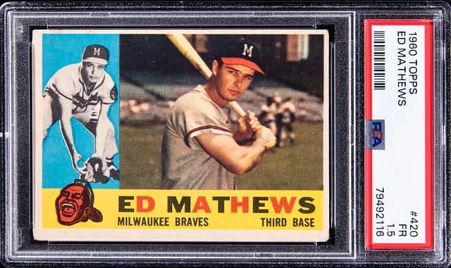 1960 Topps Eddie Mathews #420 card image