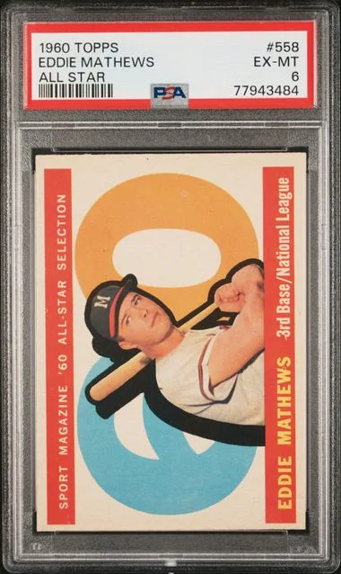 1960 Topps Eddie Mathews #558 card image