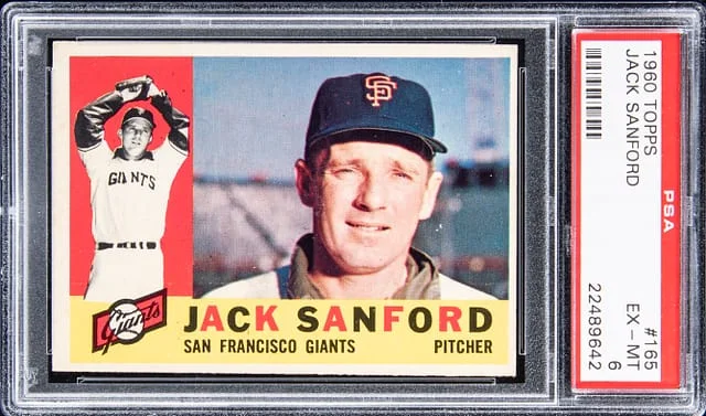 1960 Topps Jack Sanford #165 card image