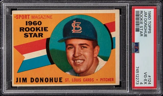 1960 Topps Jim Donohue Star #124 card image