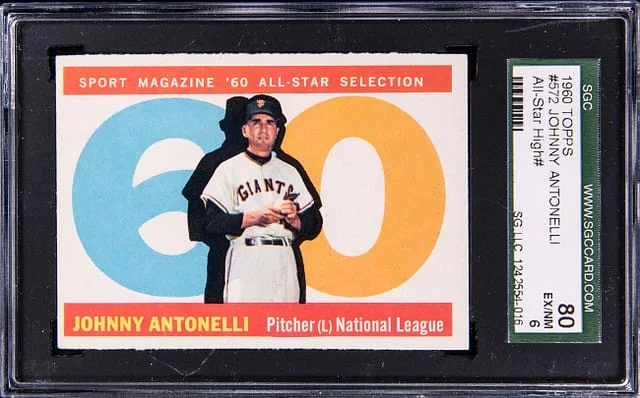 1960 Topps Johnny Antonelli All Star High Number #572 card image