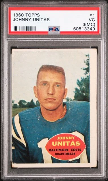 1960 Topps Johnny Unitas #1 card image