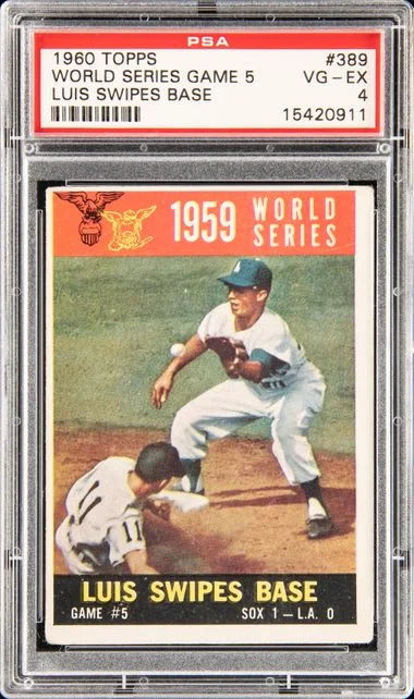 1960 Topps Luis Swipes Base World Series Game 5 #389 card image