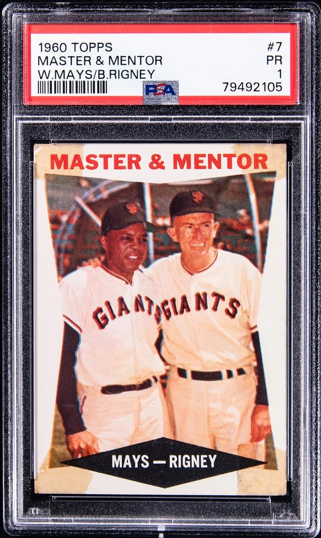 1960 Topps Mays/Rigney Master & Mentor #7 card image