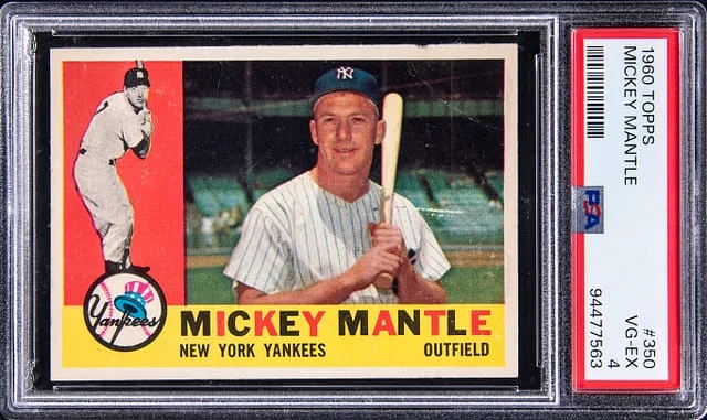 1960 Topps Mickey Mantle - VG-EX 4 #350 card image