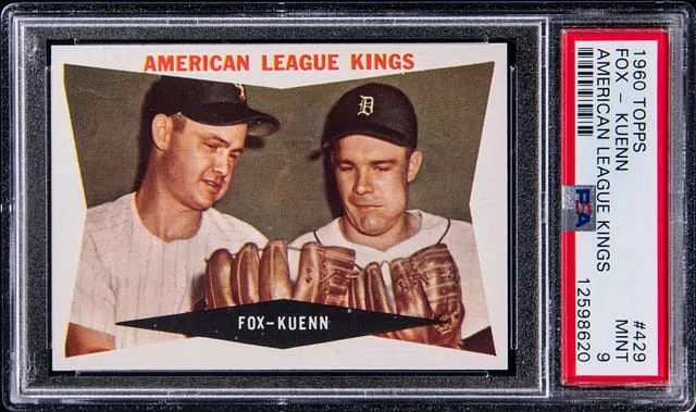 1960 Topps Nellie Fox/Harvey Kuenn, American League Kings #429 card image