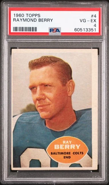 1960 Topps Raymond Berry #4 card image