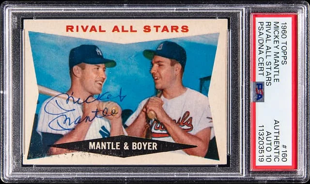 1960 Topps Rival All-Stars Mickey Mantle #160 card image