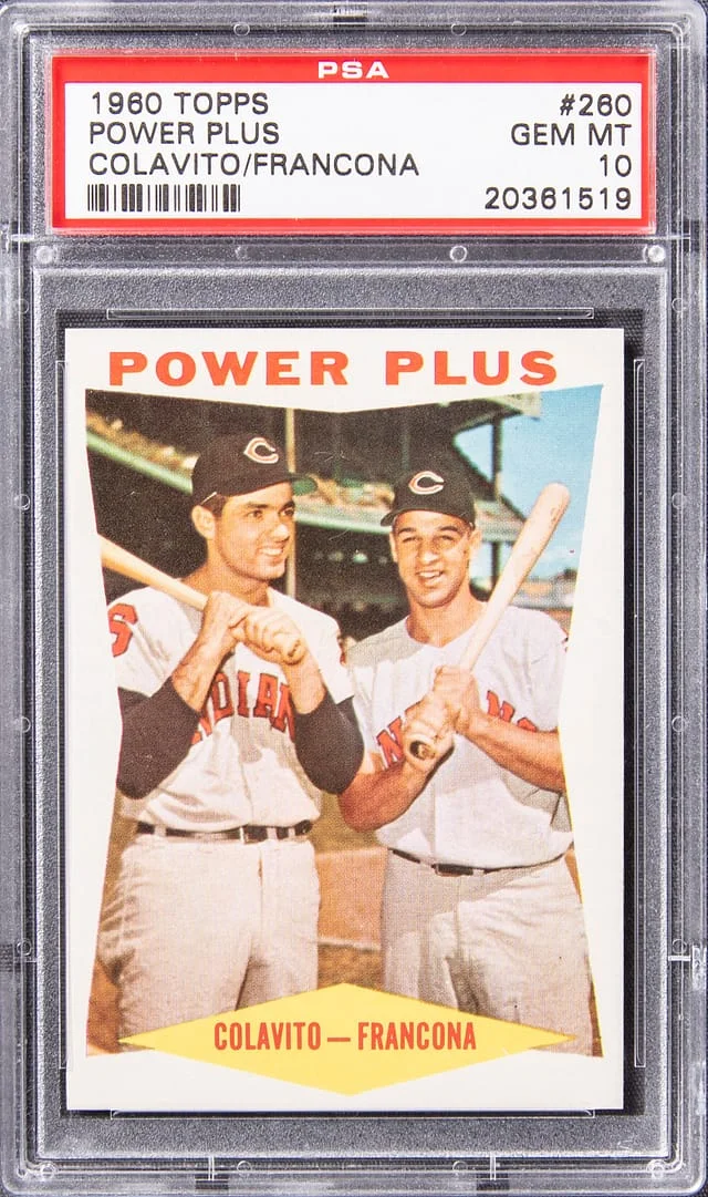 1960 Topps Rocky Colavito/Tito Francona Power Plus #260 card image