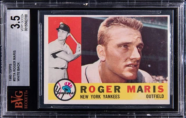 1960 Topps Roger Maris #377A card image