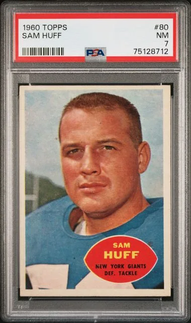 1960 Topps Sam Huff #80 card image