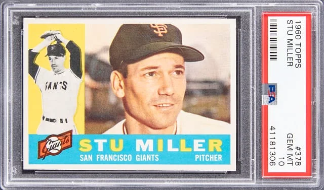 1960 Topps Stu Miller #378 card image