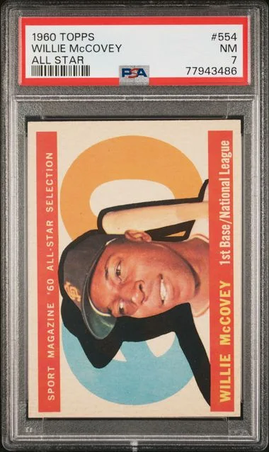 1960 Topps Willie McCovey All Star #554 card image