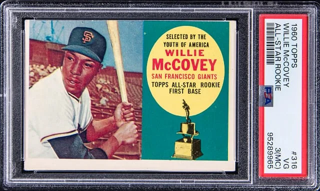 1960 Topps Willie McCovey - PPSA VG 3 (MC) All-Star #316 card image