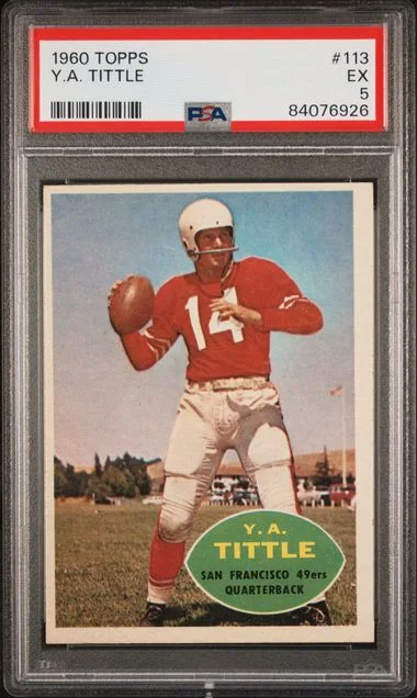 1960 Topps Y.A. Tittle #113 card image