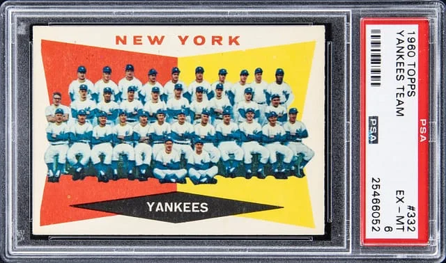 1960 Topps Yankees Team #332 card image
