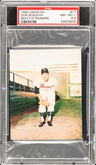 1960 Union Oil Seattle Rainiers Don Rudolph #17 card image