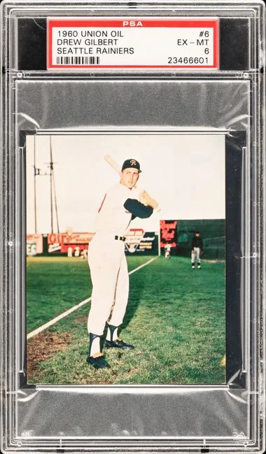 1960 Union Oil Seattle Rainiers Drew Gilbert #6 card image