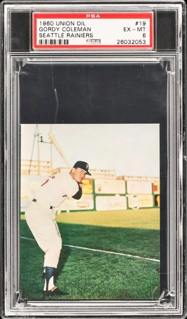 1960 Union Oil Seattle Rainiers Gordy Coleman #19 card image