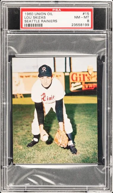 1960 Union Oil Seattle Rainiers Lou Skizas #15 card image