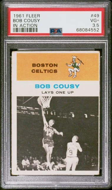 1961-62 Fleer Bob Cousy, In Action #49 card image