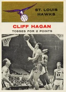 1961-62 Fleer Cliff Hagan #53 card image