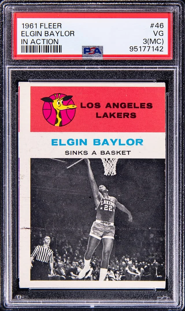 1961-62 Fleer, In Action Elgin Baylor #46 card image