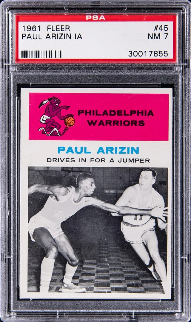 1961-62 Fleer Paul Arizin, In Action #45 card image
