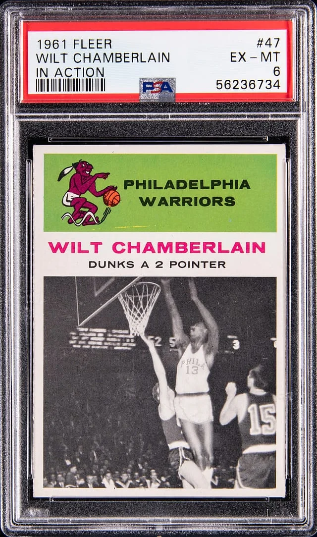 1961-62 Fleer Wilt Chamberlain, In Action #47 card image