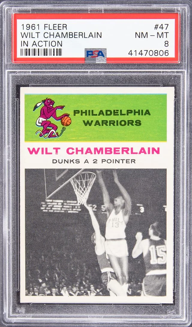 1961-62 Fleer Wilt Chamberlain, In Action #67 card image