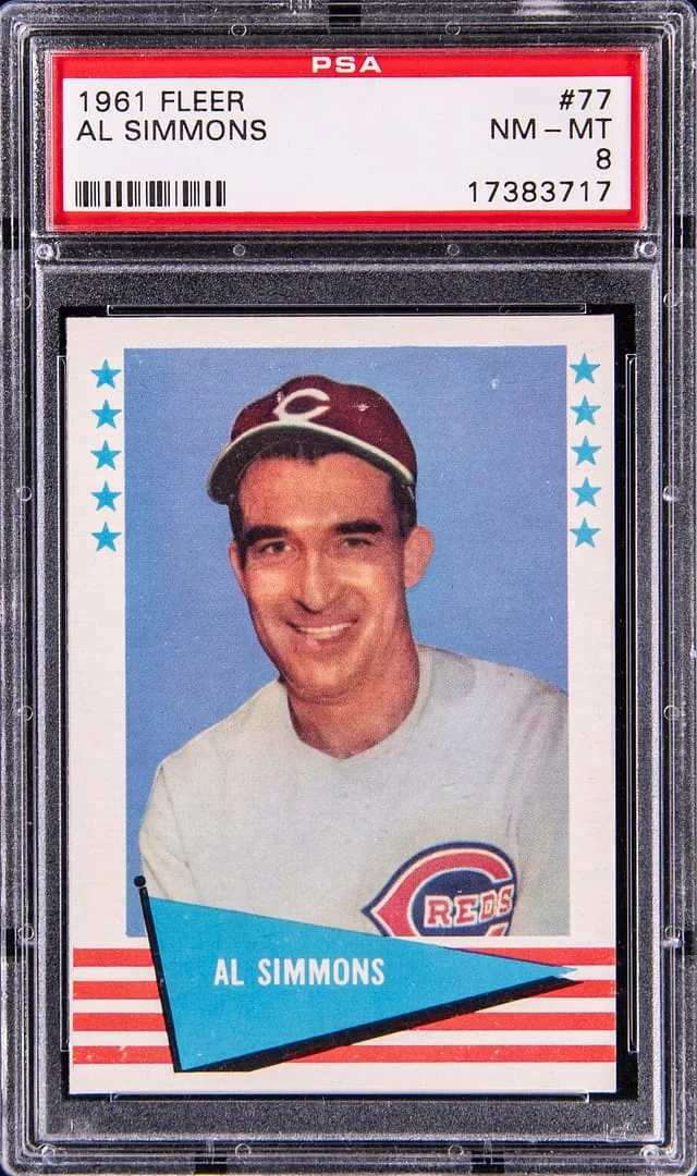 1961 Fleer Al Simmons #77 card image