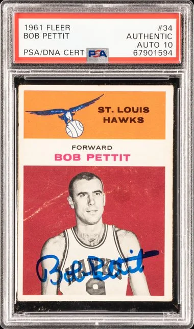1961 Fleer Bob Pettit #34 card image