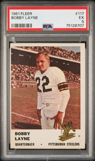 1961 Fleer Bobby Layne #117 card image