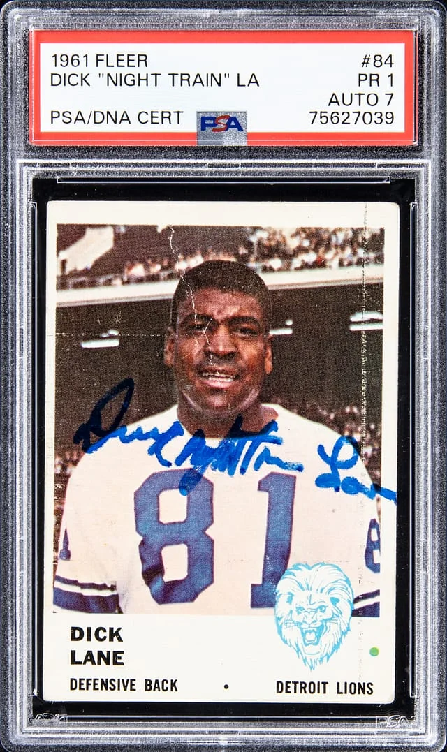 1961 Fleer Dick Night Train Lane #84 card image