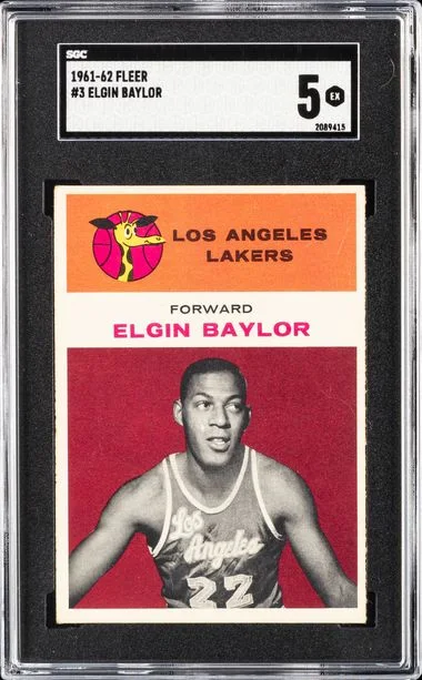 1961 Fleer Elgin Baylor #3 card image