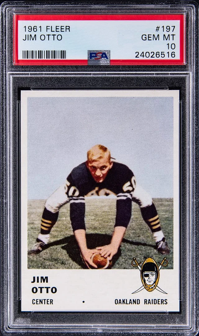 1961 Fleer Jim Otto #197 card image