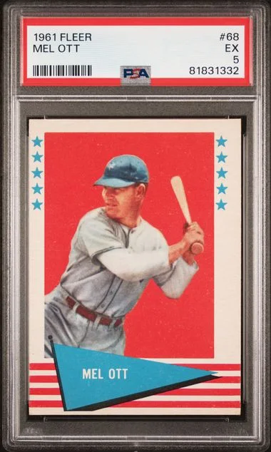 1961 Fleer Mel Ott #68 card image