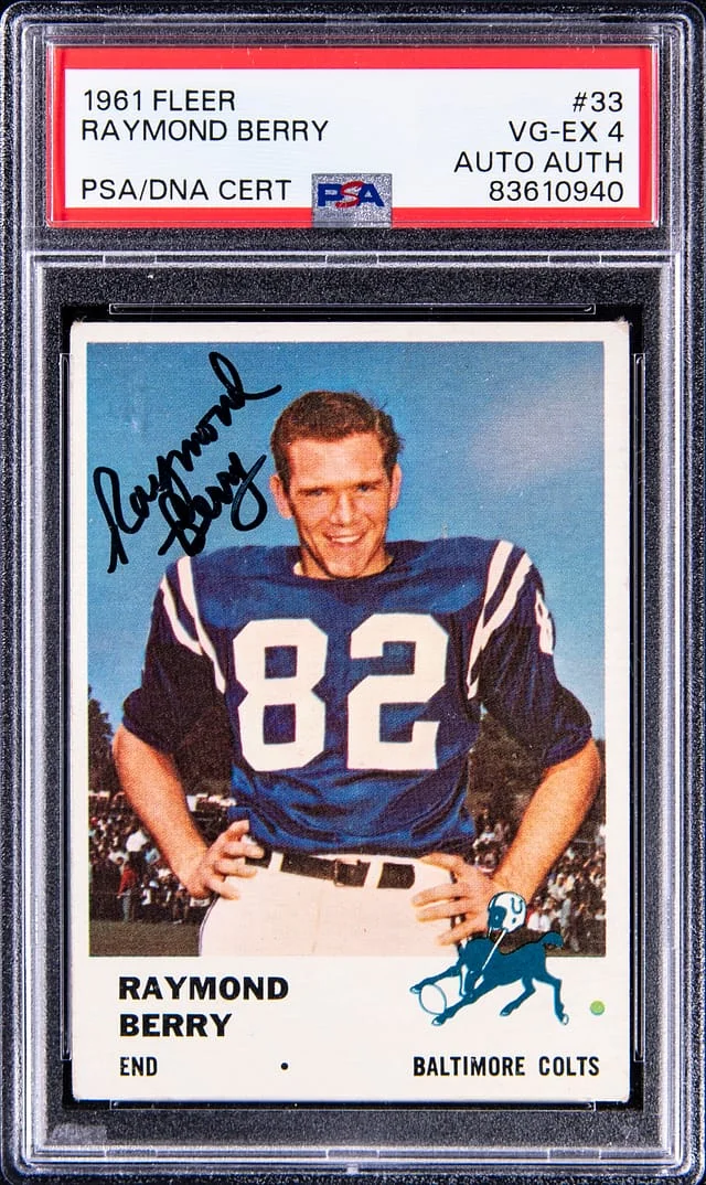 1961 Fleer Raymond Berry #33 card image