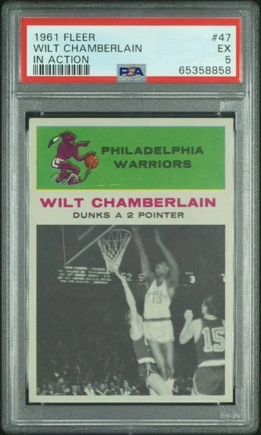 1961 Fleer Wilt Chamberlain In Action #47 card image